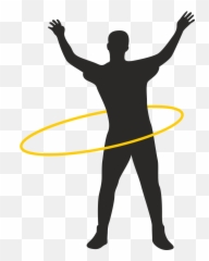 Gymnast Woman Hula Hooping Silhouette Png Hoop