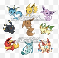 Eevee Evolutions Can You Name All Their Types - All Of Pokemon Eevee Evolution All Png,Eevee Png