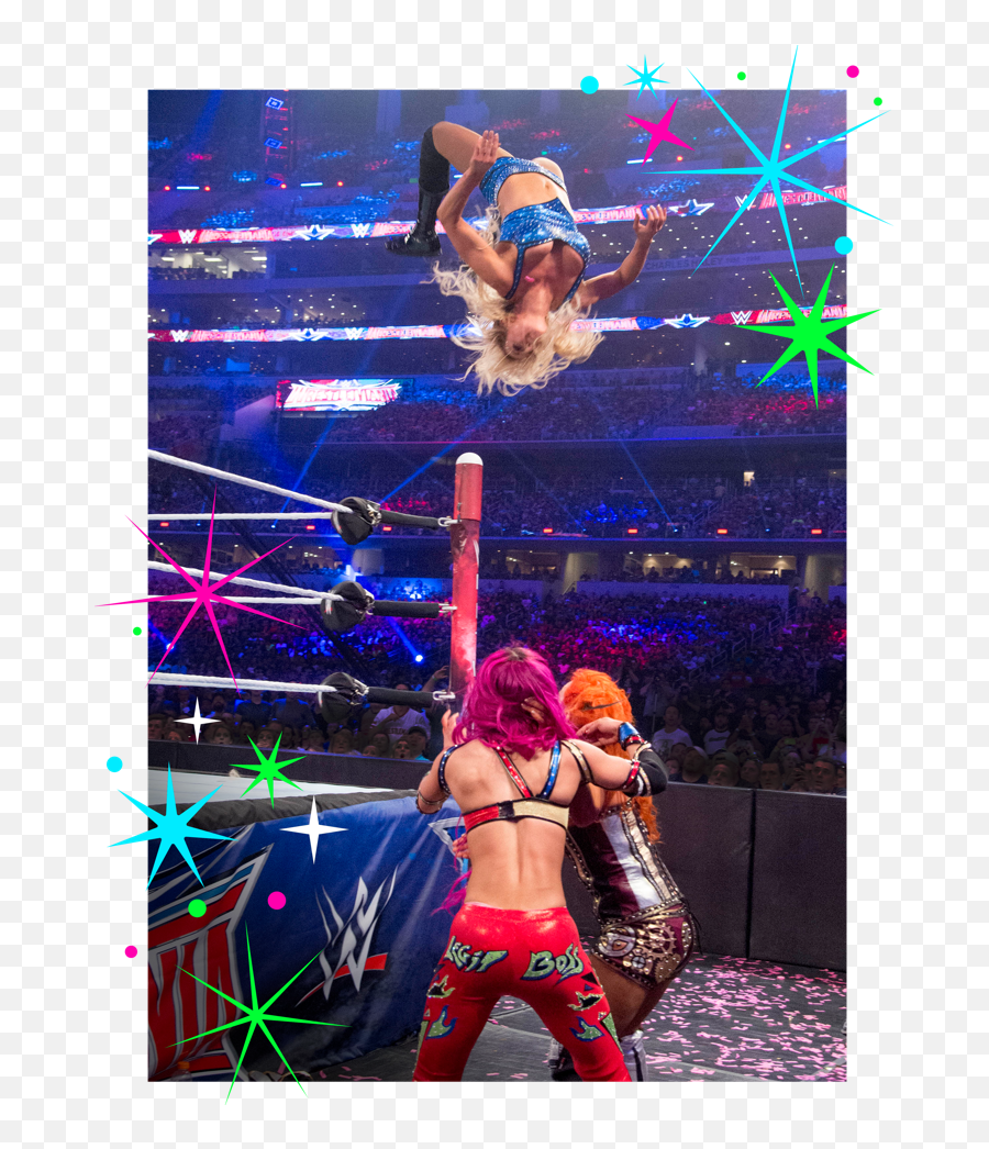A Flair For Wwe Gaming App Store Story - Sasha Banks Vs Charlotte Vs Becky Lynch Wrestlemania 32 Png,Charlotte Flair Png