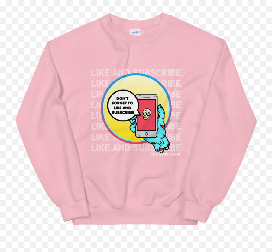 Like And Subscribe Crewneck - Sweater Png,Like And Subscribe Png