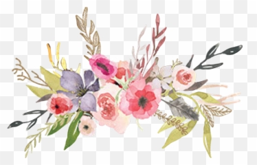 Flowers Watercolorsunicorncolors Unicorn 1451641 - Png Unicorn Flowers Transparent,Unicornio Png
