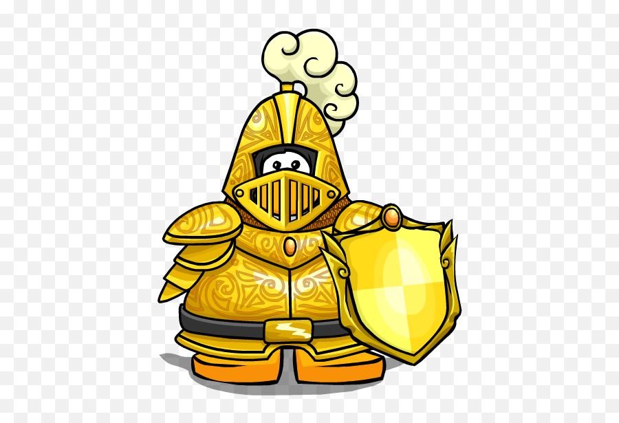 Knight Clipart Yellow - Club Penguin Golden Knight Png Templars Of Cpo,Knight Transparent Background