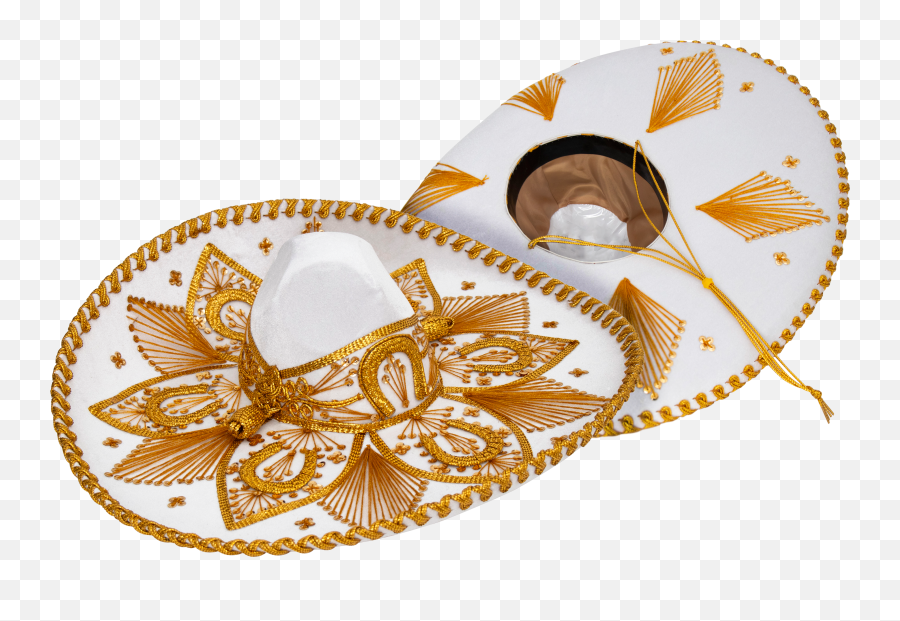 Genuine Sombrero Adult Mariachi Charro Hat - Hat White And Gold Sombrero Png,Mariachi Png