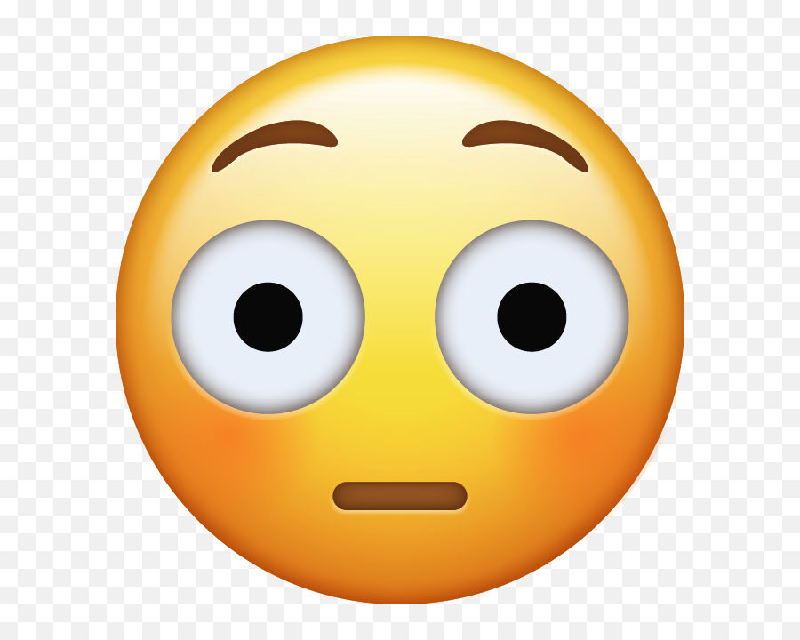 Flushed Emoji Download Iphone Emojis - Flushed Face Emoji Png,Confused Emoji Png