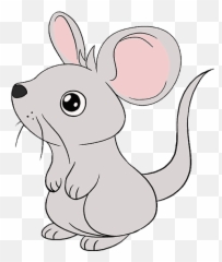 Mouse Png Cursor Computer Clipart Download - Draw A Cartoon Mouse,Rat Transparent