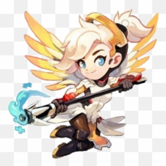 Download Mercy Overwatch Heal - Mercy Chibi png