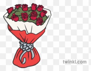 Rose Bouquet With Removable Roses Illustration - Twinkl Garden png