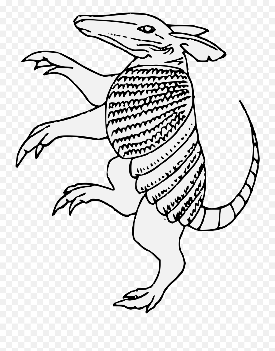 Armadillo - Traceable Heraldic Art Armadillo Rampant Png,Armadillo Png