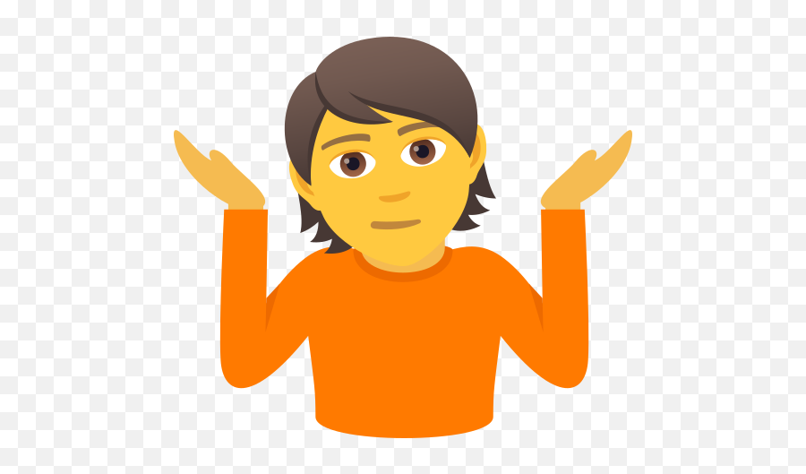 Emoji Person Shrugging Shoulders To - Emoji Persona Png,Shrug Emoji Transparent