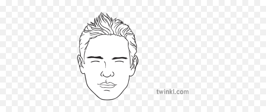 Male Face Paint Template Black And - Template For Face Painting Png,Face Paint Png