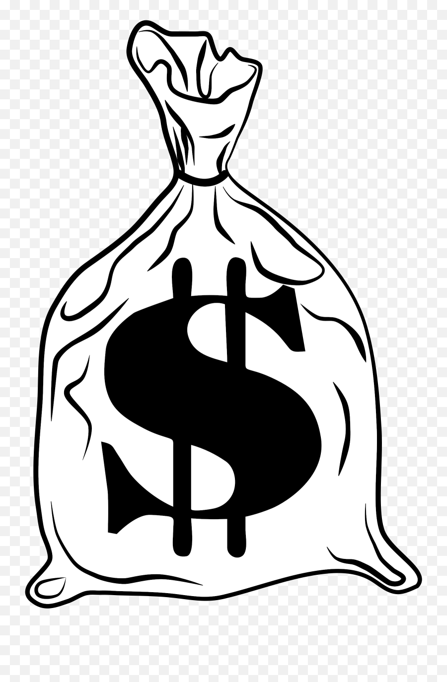 Bag Bank Clip Art Transprent Png Free - Transparent Black And White Money Clipart,Money Png Images