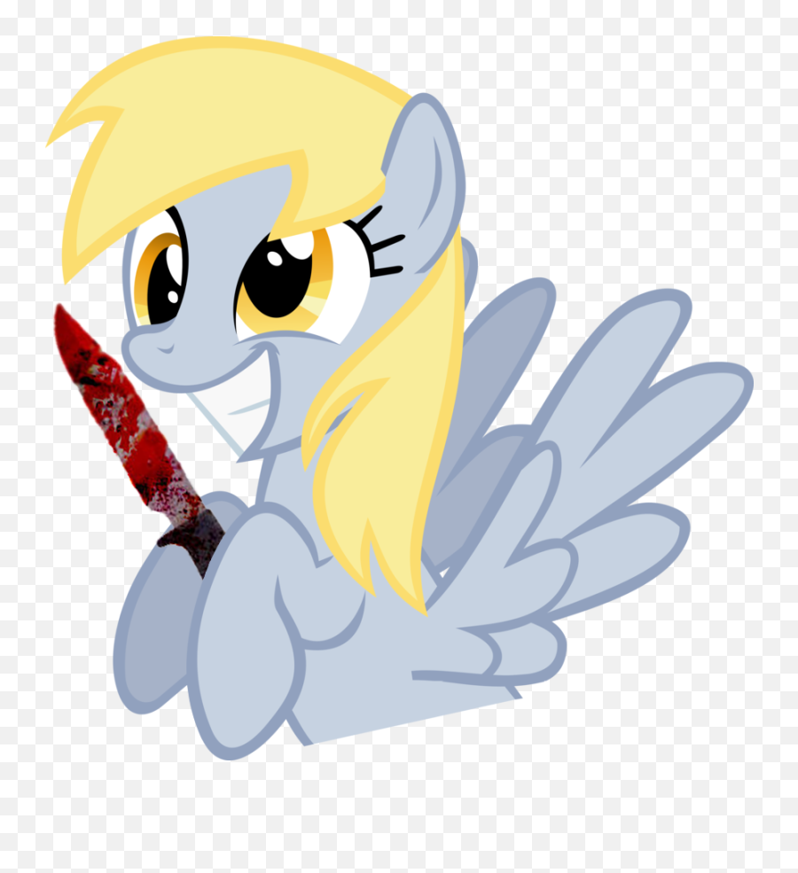 Bloody Knife Derpy Hooves Female Mare Pegasus - Bloody Knife Png,Bloody Knife Png