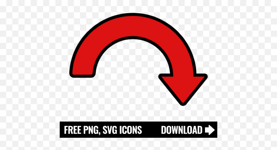 Free Down Curved Arrow Icon Symbol - Youtube Icon Aesthetic Png,Curved Arrow Icon