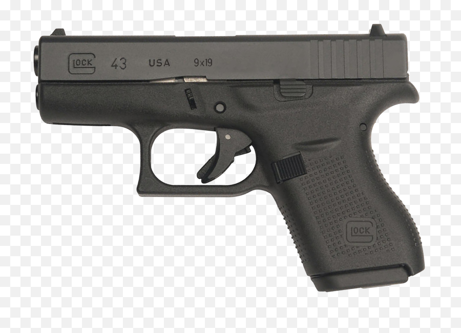 G43 Single Stack 9mm Pistol - Glock 43 Png,Glock Transparent