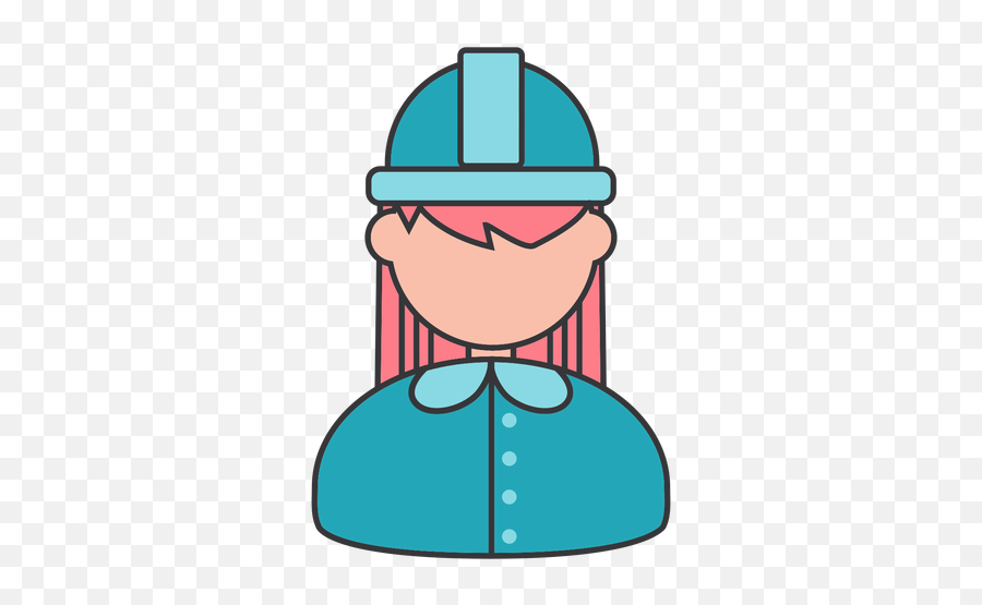 Woman Builder Helmet Button Foreman Manager Flat - Mujer Trabajadora Dibujo Png,Icon Mexican Helmet