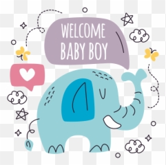 Baby Shower Stickers - Free communications Boy Icon Welcome png