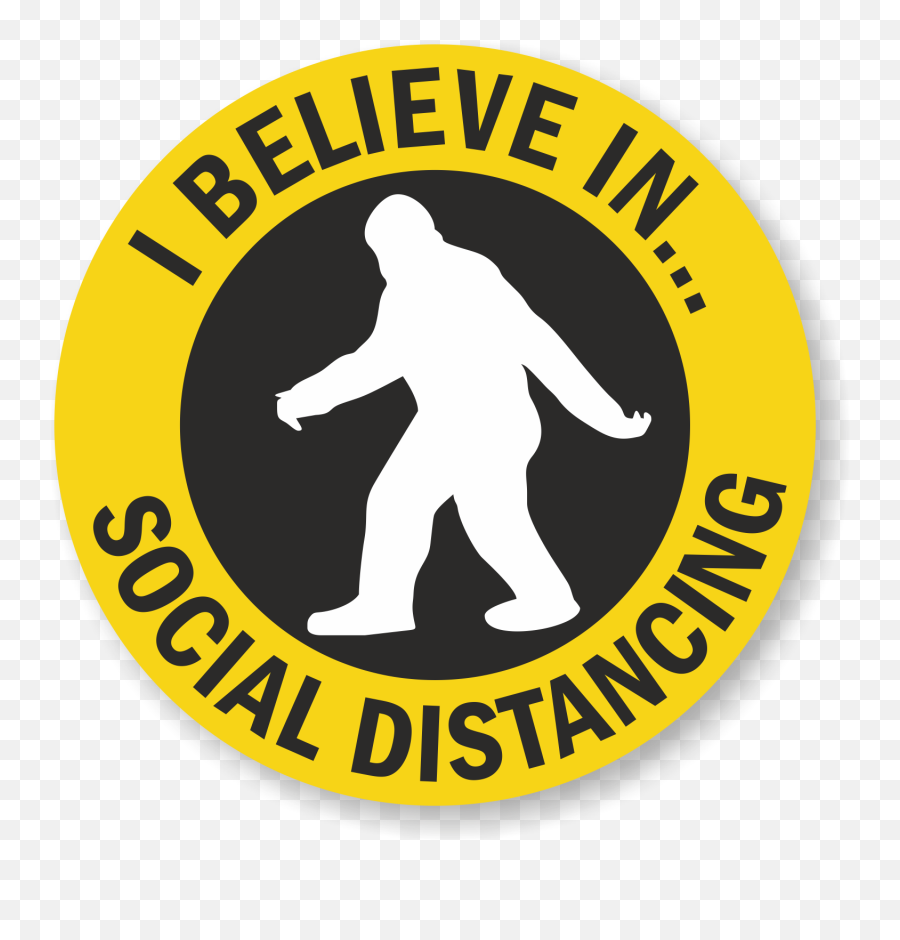 I Believe In Social Distancing Big Foot Clipart Hard - Bruins Png,Foot Traffic Icon