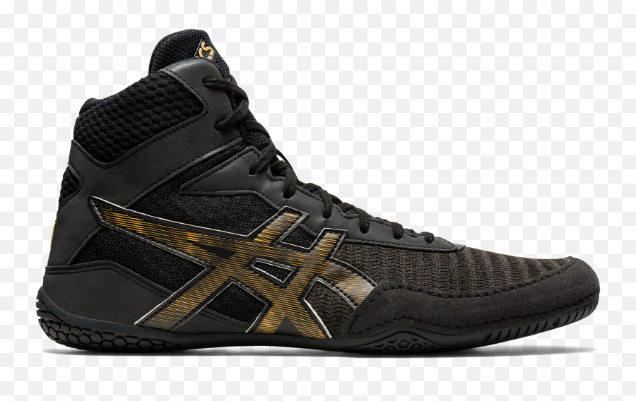 Asics Matcontrol Le Lite Show Blackgold Unisex Wrestling Shoe - Matcontrol 2 Lite Show Gold Asics Png,Brute Icon Wrestling Knee Sleeves