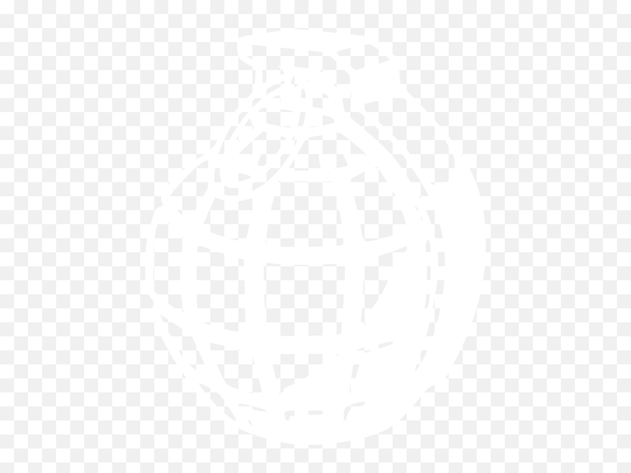 Download Hd Small - Clip Art Frag Grenade Stencil Grenade White Png,Grenade Transparent Background