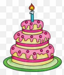 Birthday Cake Torte Gift - Transparent Background png