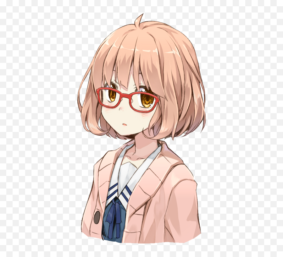 Anime Girl Wearing Glasses Transparent - Mirai Kuriyama Profile Png,Anime Glasses Png