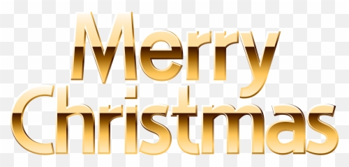 Gold Merry Christmas Banner Png