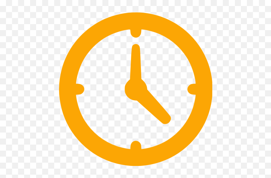 Orange Clock Icon - Free Orange Clock Icons Clock Icon Png Red,Clock Transparent