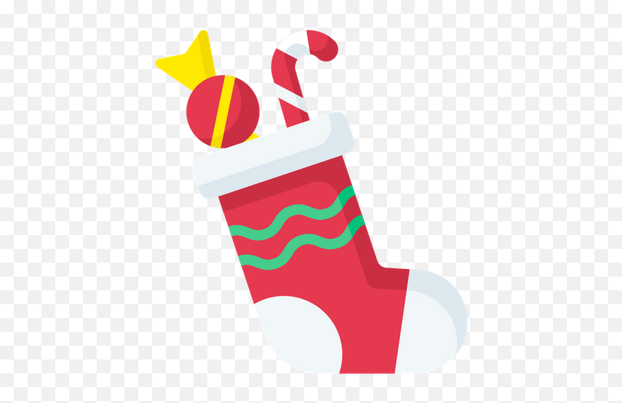 Christmas Socks Icon Of Flat Style - Available In Svg Png Illustration,Christmas Stockings Png
