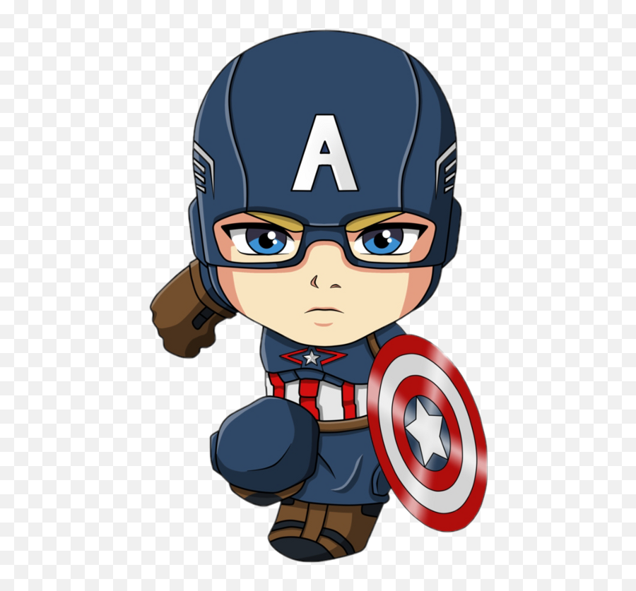 Capitan America Chibi Png Clipart - Captain America Kartun Png,Capitan America Png