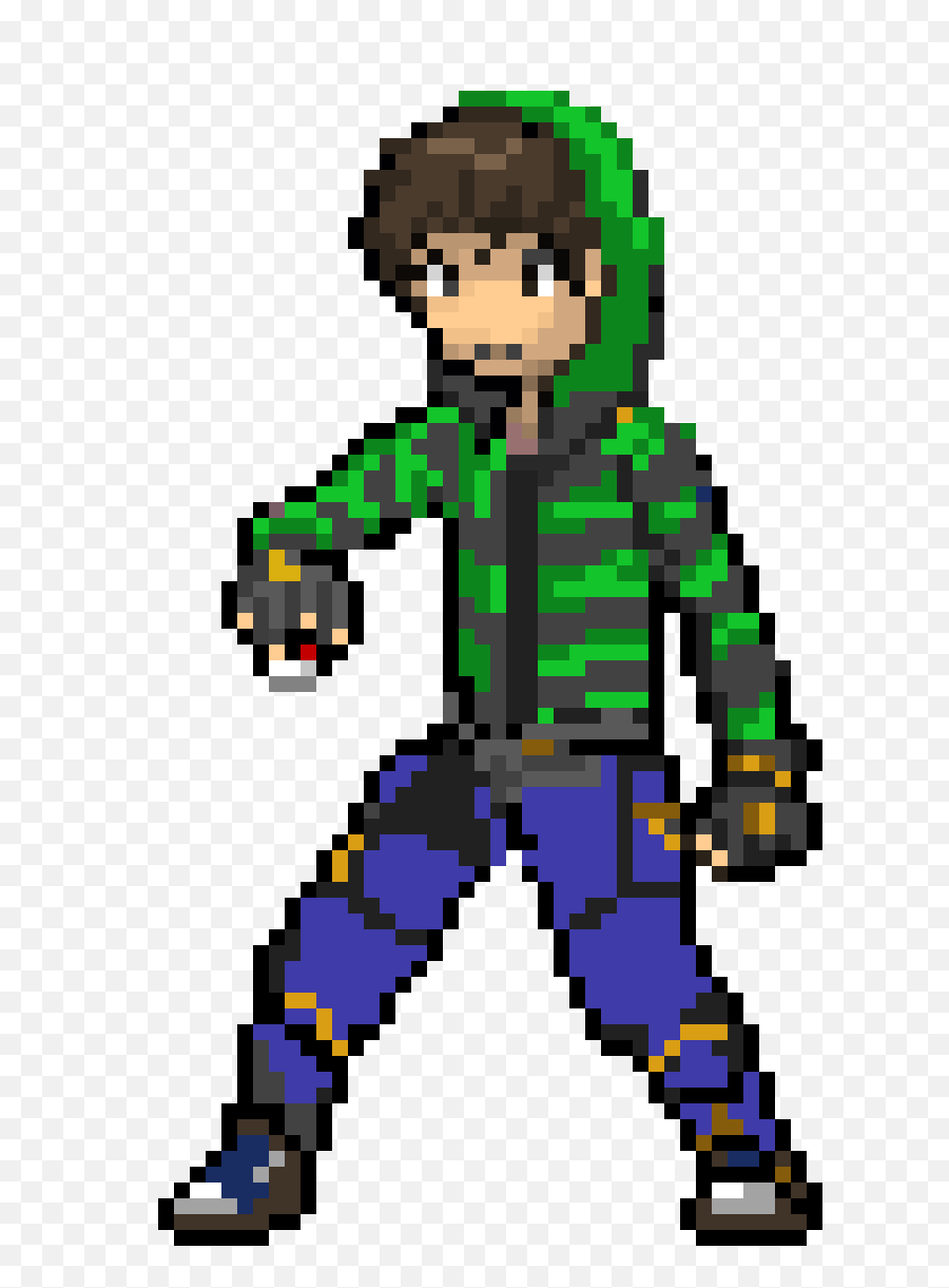 Pokemon Trainer Sprite Luke Pixel Art Maker - Pokemon Trainer Pixel Sprites Png,Pokemon Trainer Png