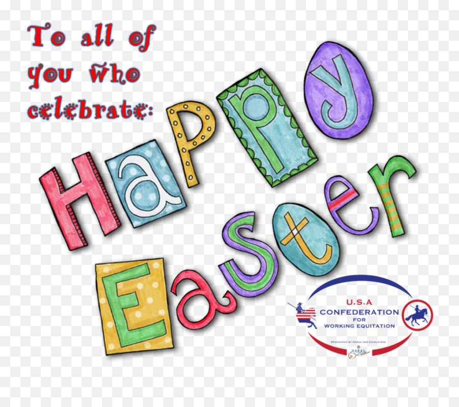 Happy Easter U2014 Confederation For Working Equitation - Clip Art Png,Happy Easter Png