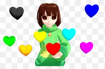 Mmd Undertale Heart Warrior - png