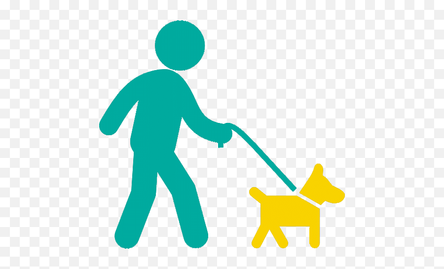 Download Hd Brisk Walk - Dog On A Leash Cartoon Transparent Walking Dog Icon Png,Leash Png