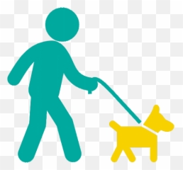 Download Hd Brisk Walk - Dog On A Leash Cartoon Transparent Walking Dog Icon Png,Leash Png