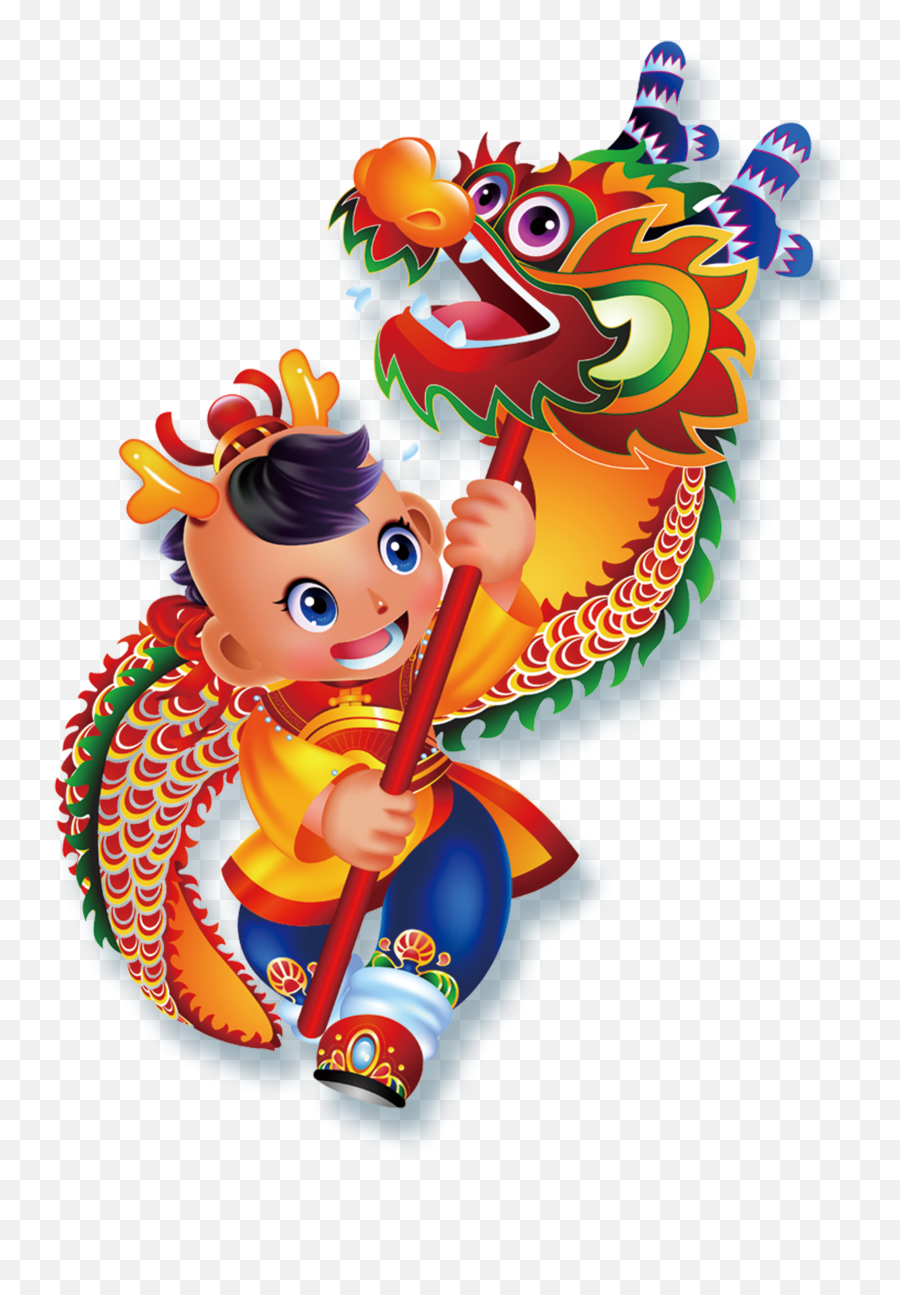 Dragon Dance Lion Chinese New Year Cartoon - Chinese New Year Lion Dance Png,Lion Png