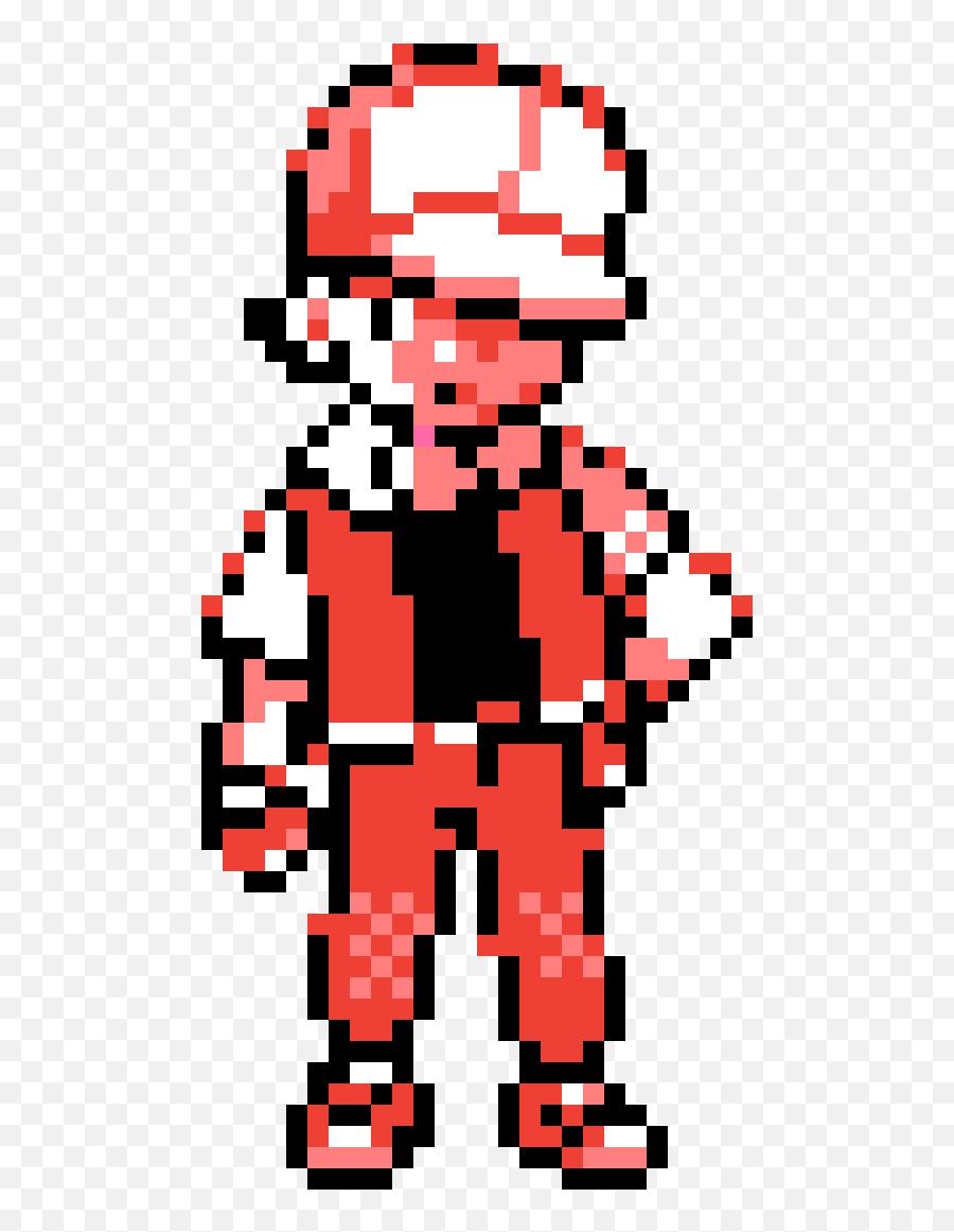 Pixilart - Pokemon Trainer Red Sprite Png,Pokemon Red Png