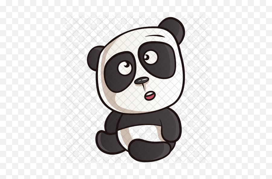 Thinking Panda Icon Of Sticker Style - Thinking Panda Png,Thinking Png