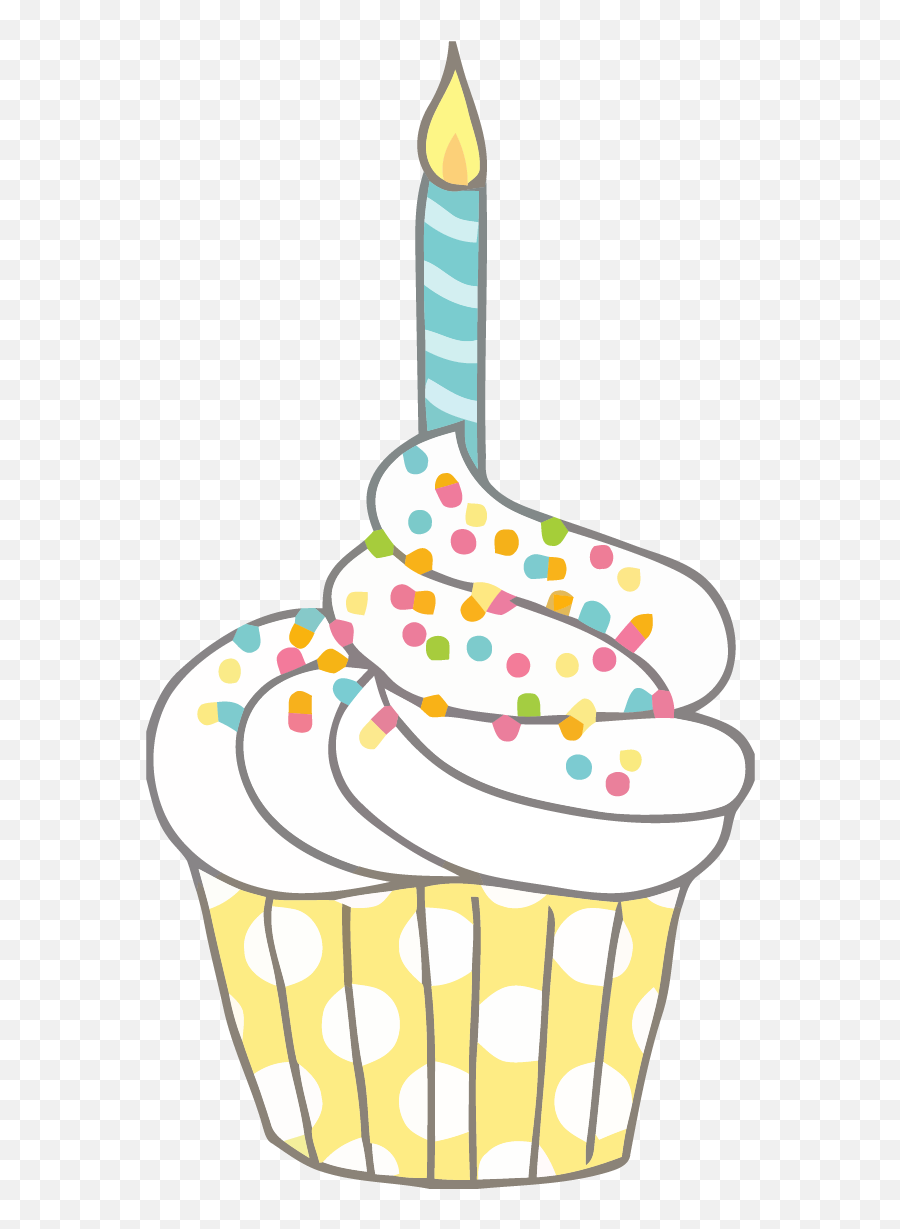 Drawing Color Cupcake Clipart Png - Small Birthday Cake Drawing,Birthday Cupcake Png