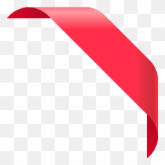Vector Png Red Ribbon - Corner