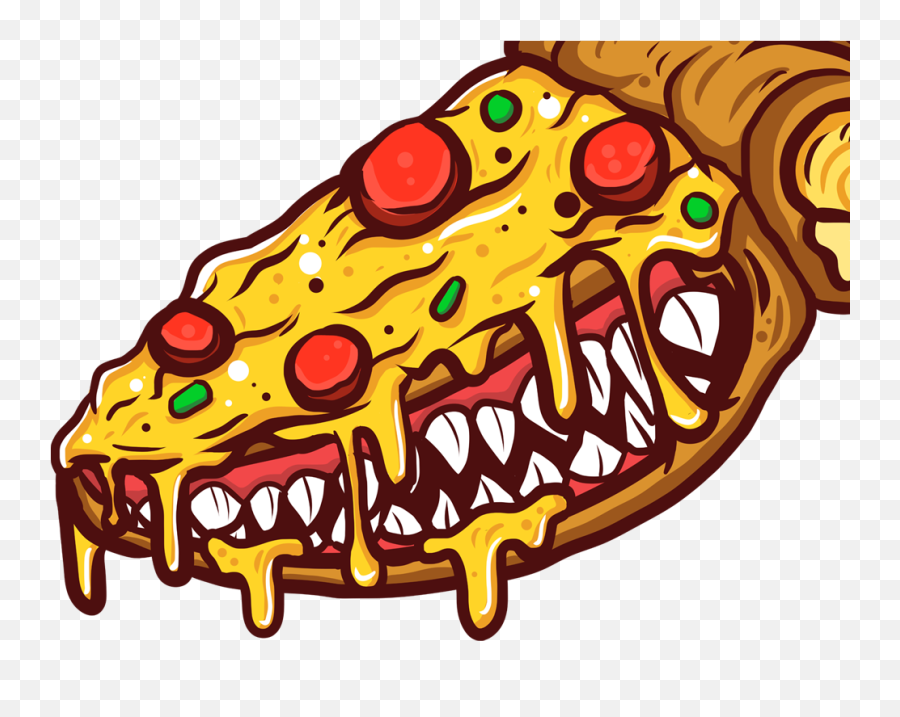 Monster Pizza - Monster Pizza Graffiti Png,Cartoon Pizza Logo