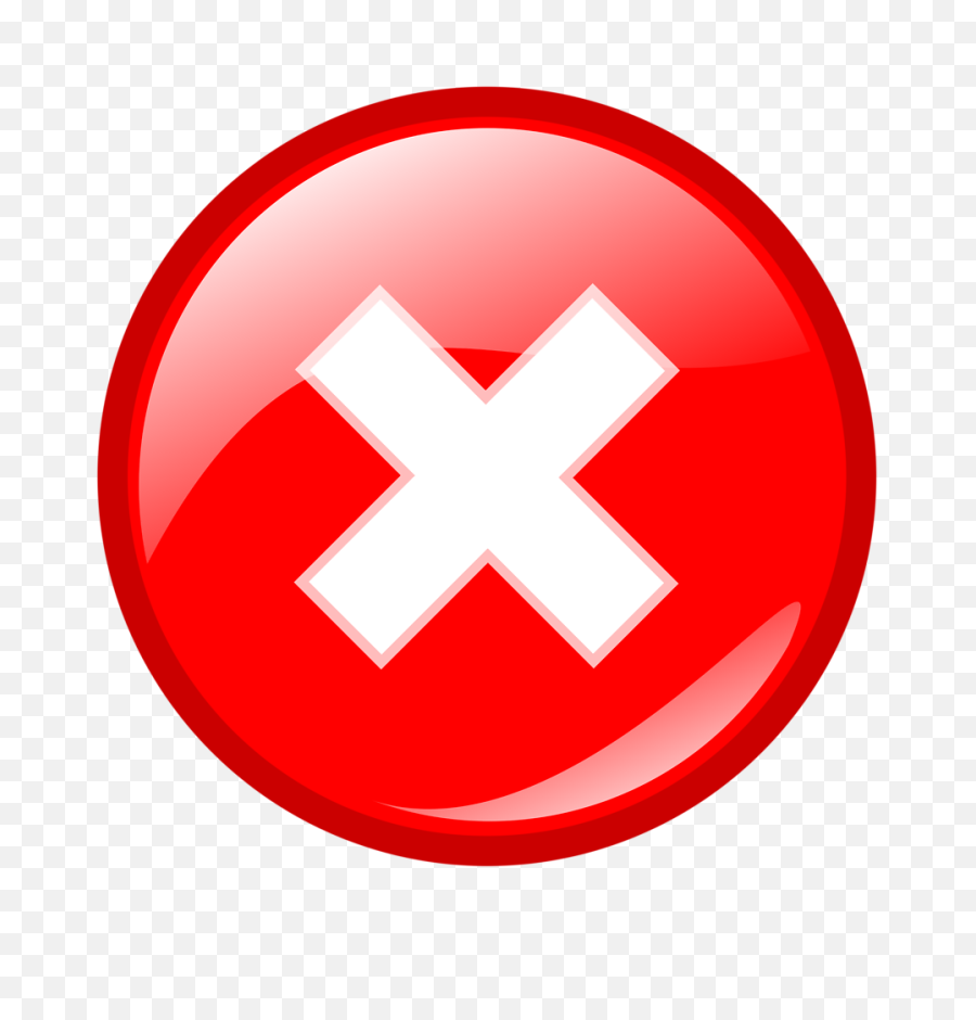 Red Cross Mark Png Transparent Images - Error Icon,X Mark Transparent Background