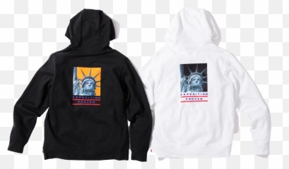 North Face Statue Of Liberty Hooded - Supreme Hoodie png