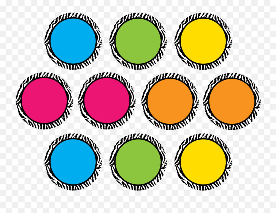 Tcr5390 Zebra Colorful Circles Accents Image - Colorful Colorful Circles Clipart Png,Circles Png