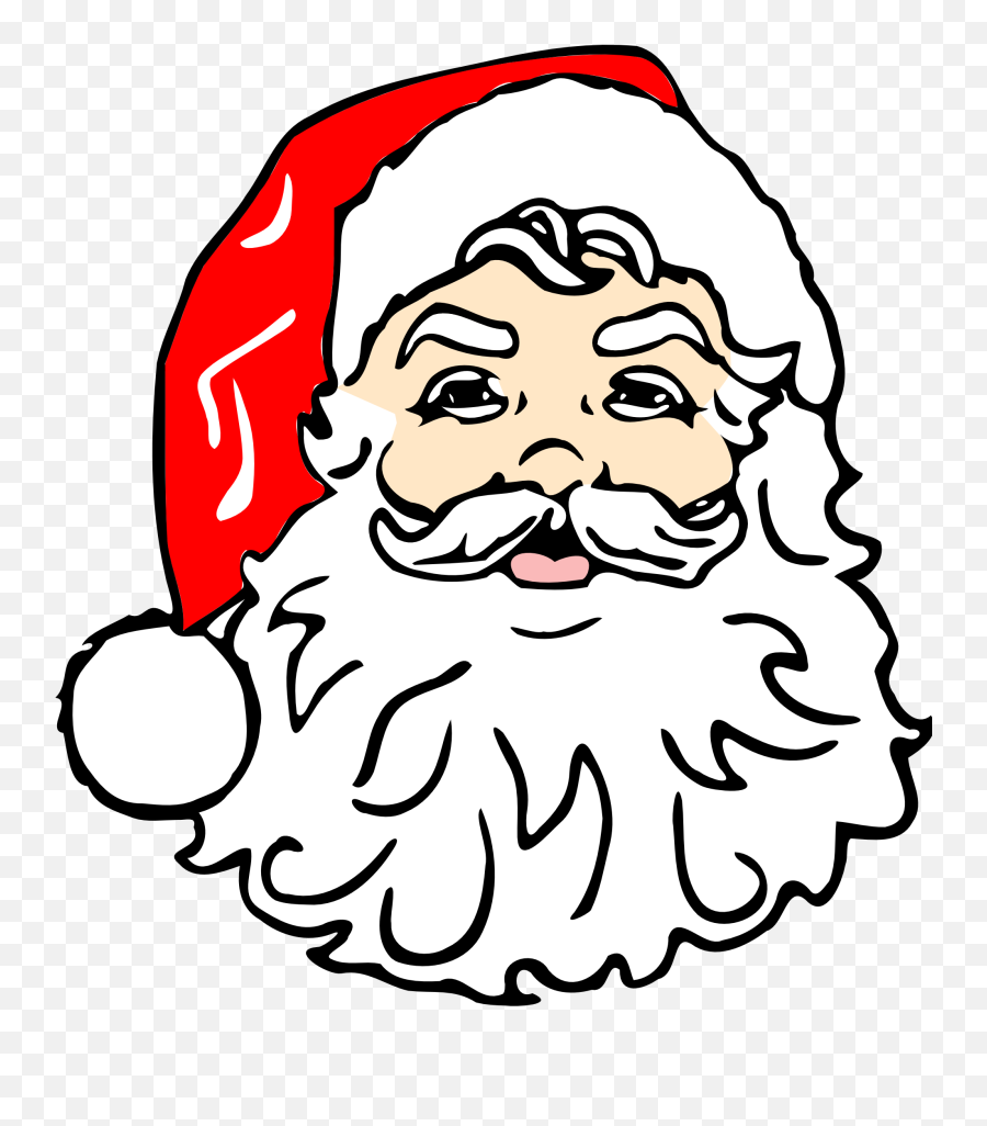 Classic Santa Vector File For Free - Black Santa Claus Png,Santa Beard Transparent Background