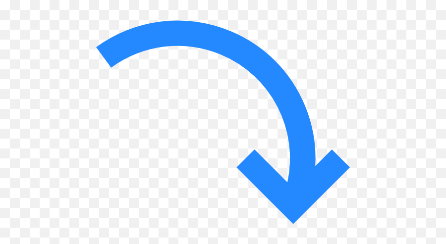 Curve Arrow - Blue Curved Arrow Icon Png,Curved Arrows Png