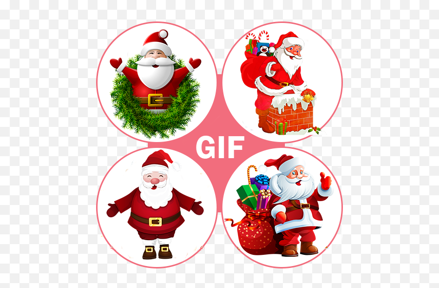 Christmas Gif Stickers - Google Play Transparent Background Santa Claus Clipart Png,Santa Hat Transparent Gif