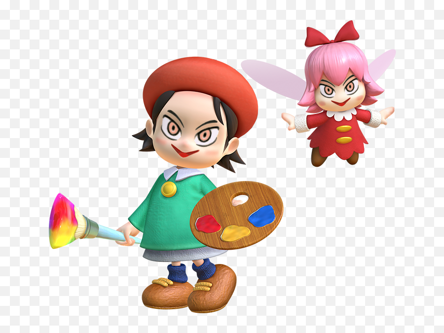 Referenced This Face In Star Allies - Kirby Adeleine And Ribbon Png,Kirby Face Png