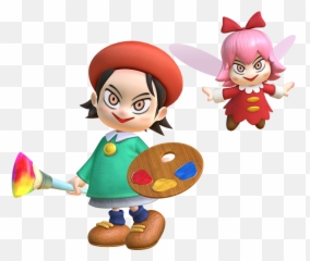 Referenced This Face In Star Allies - Kirby Adeleine And Ribbon Png,Kirby Face Png