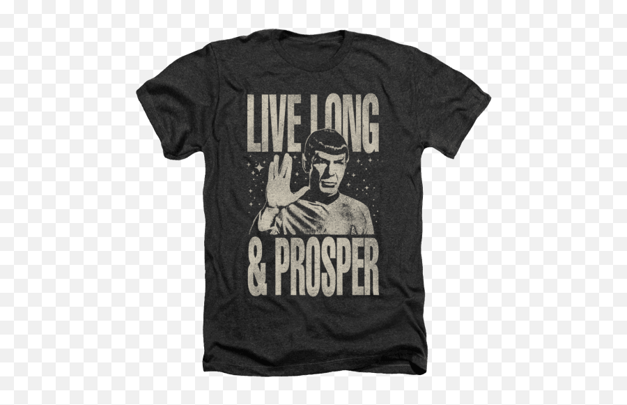 Mens Star Trek Live Long And Prosper Vintage Heather Premium Spock T - Shirt Unisex Png,Spock Png