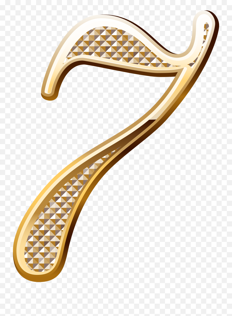 Gold Deco Number Seven Png Clipart Numbers